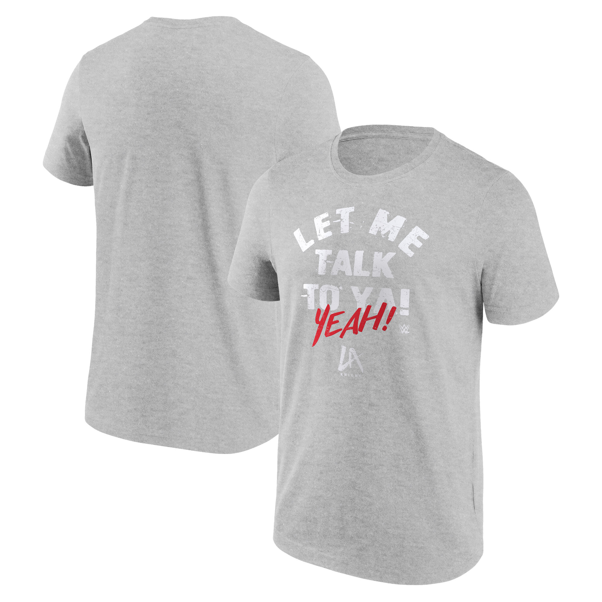 WWE LA Knight Let Me Talk To Ya Text T-Shirt - Sport Grau - Herren Image