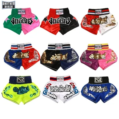 Men's Boxing Shorts Kickboxing Short Muay Thai Women Child Martial Arts Training Team Clothes Gym