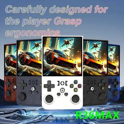 New R36 max 4" TV Classic Portable Handheld Open Source Console for PSP, Retro Console for GBA