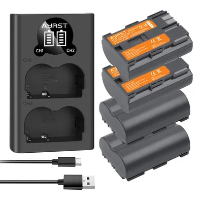 2500mAh BP-511 BP-511A BP 511A battey + USB Charger for Canon G6 G5 G3 G2 G1 EOS 300D 50D 40D 30D