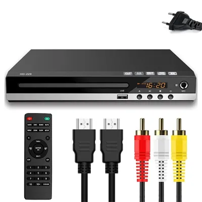 DVD Player VCD CD-Discs Multimedia Player Machine HDMI-compatible AV-Output with Remote Control &