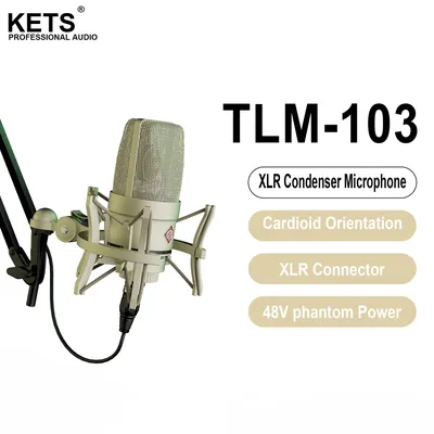 TLM-103 XLR Condenser Microphone, Professional Cardioid Studio Mic for Recording, Podcasting, Voice