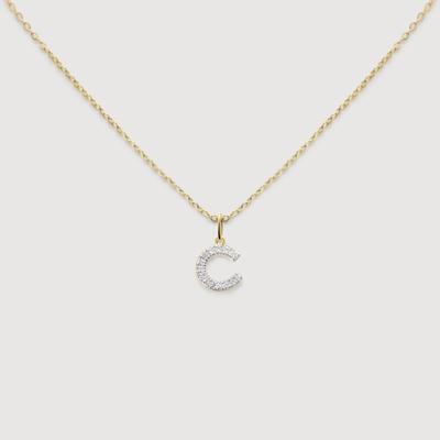 Diamond Initial C Necklace