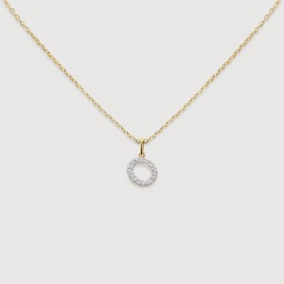 Diamond Initial O Necklace