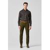 Chinos MEYER "Bonn", Herren, Gr. 48, Normalgrößen, grün (oliv), 98% Baumwolle;2% Elasthan, unifarben, regular fit lang, Hosen, Super-Stretch Winter Twill