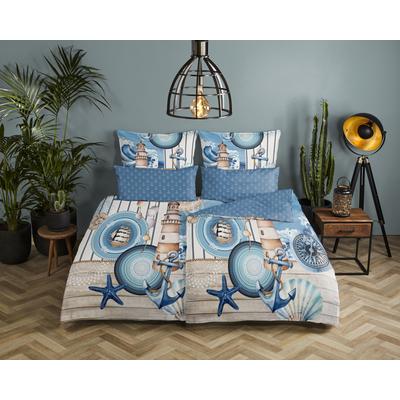 Kissenhülle HIP "Aldiana", blau, B:40cm L:80cm, Baumwolle, Baumwolle, Satin, Kissenbezüge, 100% Baumwolle/ Satin Image