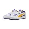 Sneaker PUMA "Court Classic Street Sneakers Erwachsene", Gr. 40.5, weiß gelb sizzle team violet lila, Obermaterial: Synthetik; Futter: Synthetik, Textil; Innensohle: Textil; Laufsohle: Gummi, Schuhe