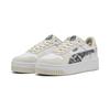 Sneaker PUMA "Carina Street Snake Chic Sneakers Damen", Gr. 40.5, schwarz-weiß (weiß schwarz alpine snow), Obermaterial: Synthetik, Kuhleder, Textil; Futter: Textil; Innensohle: Textil; Laufsohle: Gummi, Schuhe