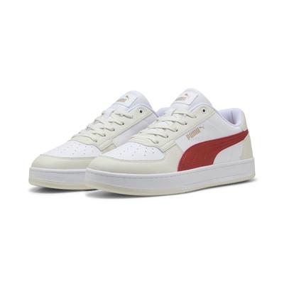 Sneaker PUMA "Caven 2.0 Sneakers Erwachsene", Gr. 40.5, weiß rot fire vapor gray, Obermaterial: Synthetik, Textil; Futter: Textil; Innensohle: Textil; Laufsohle: Gummi, Schuhe Image