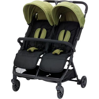 Zwillingswagen FILLIKID "fill TWIN", Baby, schwarz (schwarz, grün), Aluminium, Kinderwagen Image