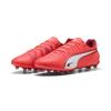 Fußballschuh PUMA "KING MATCH FG/AG Fußballschuhe Erwachsene", Gr. 45, glowing rot weiß fire, Obermaterial: Synthetik, Textil; Futter: Textil; Innensohle: Textil; Laufsohle: Synthetik, Schuhe