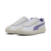 Sneaker PUMA "PUMA Club Klassika Sneakers Damen", Gr. 40, weiß lavender alert warm lila, Obermaterial: Textil, Kuhleder, Synthetik; Futter: Textil, Synthetik; Innensohle: Textil; Laufsohle: Gummi, Schuhe