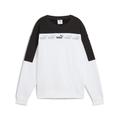 Sweatshirt PUMA "Around The Block Crewneck Damen", Damen, Gr. S, weiß, Obermaterial: 34% Polyester, 66% Baumwolle; Rippe: 97% Baumwolle, 3% Elasthan, comfort fit, Rundhals, Langarm, Sweatshirts