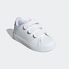 Klettschuh ADIDAS SPORTSWEAR "ADVANTAGE BASE 2.0 KIDS", Gr. 33, weiß (cloud weiß, bliss pink, core schwarz), Synthetik, sportlich, Schuhe, Design auf den Spuren des adidas Stan Smith