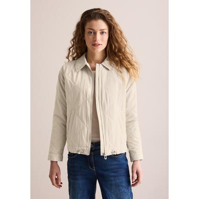 Steppjacke CECIL, Damen, Gr. L (42), lila (pearl beige), Stoff, Obermaterial: 100% Nylon; Futter: 100% Polyester, unifarben, casual, normal normal, Rundhals, Langarm Bündchen, Jacken, mit Tunnelzug am Saum Image