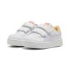 Sneaker PUMA "Carina Street Lacey Sneakers Mädchen", Kinder, Gr. 24, weiß lila frost almost apricot lila orange, Obermaterial: Textil, Synthetik; Futter: Textil; Innensohle: Textil; Laufsohle: Gummi, Schuhe