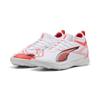Fußballschuh PUMA "ULTRA 5 MATCH TT Mid Fußballschuhe Jugendliche", Kinder, Gr. 33, weiß schwarz glowing rot, Obermaterial: Textil, Synthetik; Futter: Textil, Synthetik; Innensohle: Textil; Laufsohle: Gummi, Schuhe