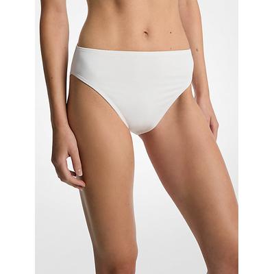 Michael Kors Stretch Nylon Bikini Bottom White M