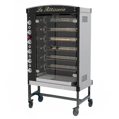 Doregrill MAG40/6GAS NG MAG Series Gas 6 Spit Rotisserie w/ 30 Bird Capacity, Natural Gas, Black, Gas Type: NG, 208/220 V