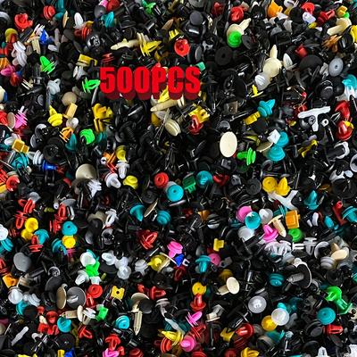 TEMU 500pcs Universal Car Fasteners Set - Pp Material, Anti-wear & Corrosion Resistant Push Retainer Pins For Bumper, Door Panel & Liner Installation Image