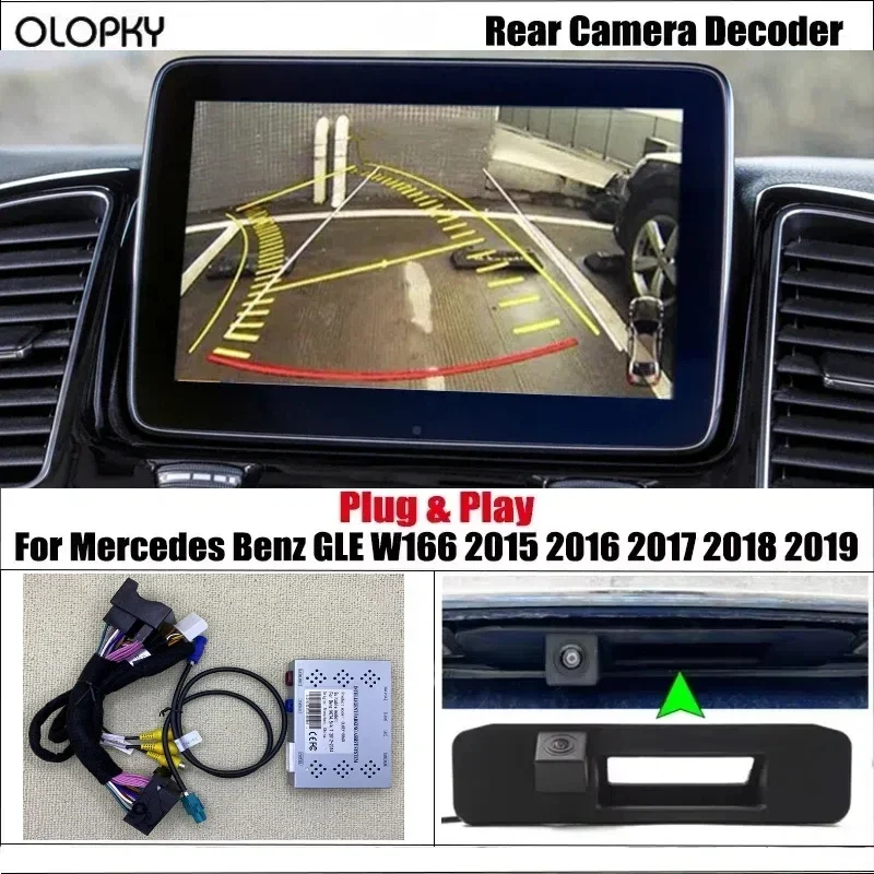 Für Mercedes Benz GLE Klasse W166 2015-2019 Rückfahrkamera-Kit / HD-Rückspiegel-Parkkamera-Update OEM-Bildschirm Keine Programmierung erforderlich Image