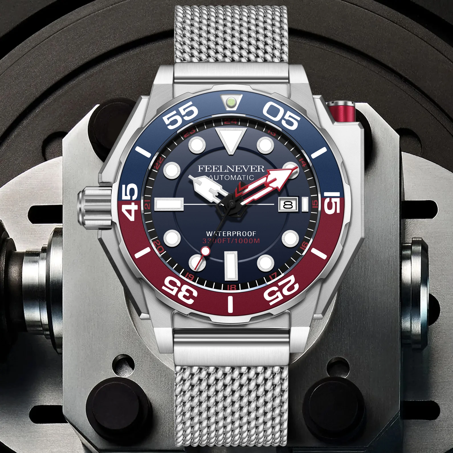 2024 neue FEELNEVER männer Mechanische Armbanduhren Mode Business Uhr Männer Sport Wasserdicht Militär Automatische Uhren Für Männer Image