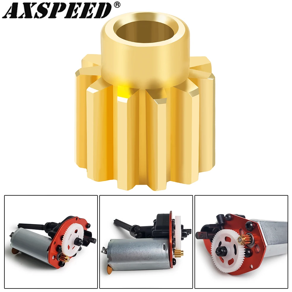AXSPEED 11T Messing Motor Getriebe Getriebe Ritzel für 1/24 Axial SCX24 Upgrade Teile Image