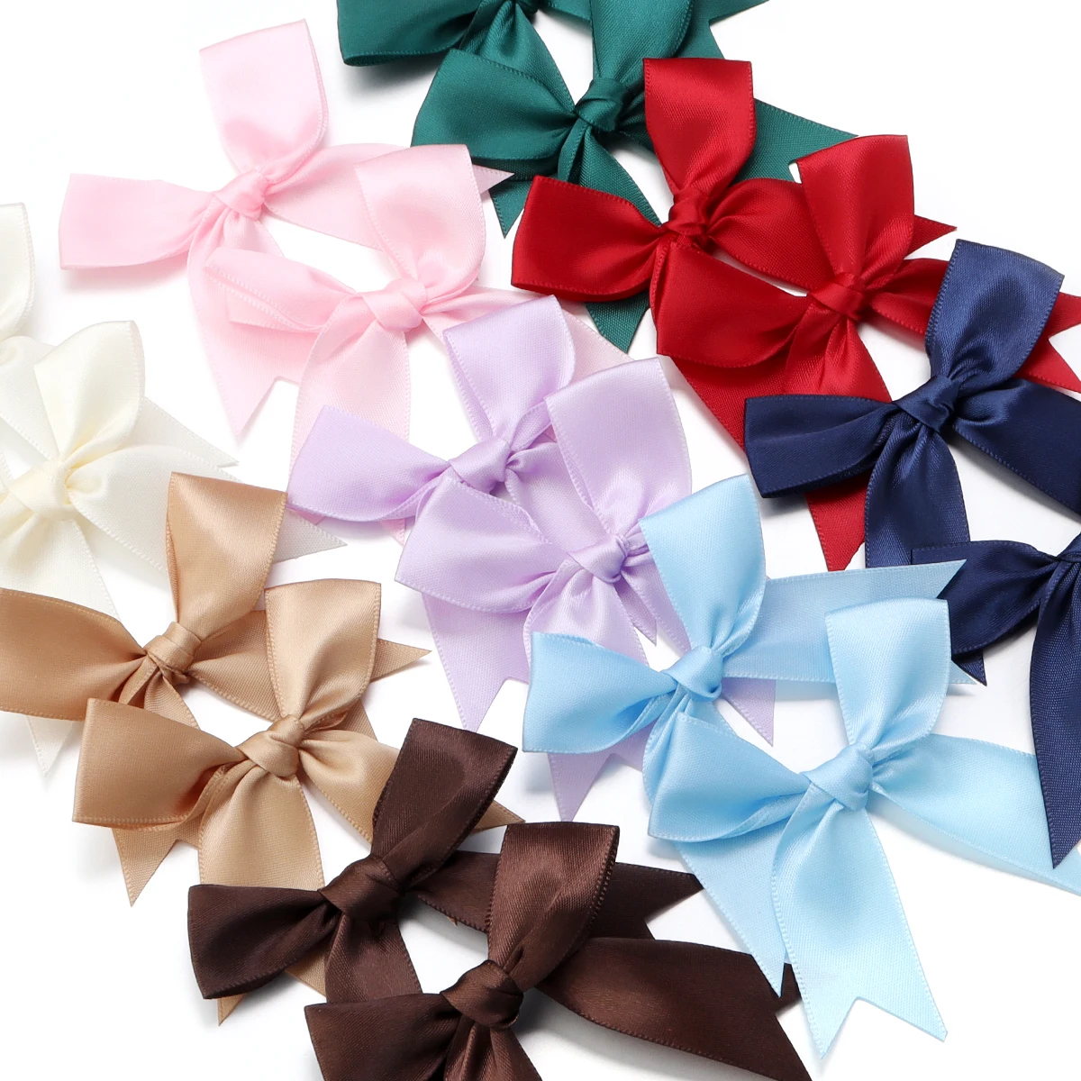 20 Stück, Schleifenband, Schleifenbänder, rosa, weiß, mit Blumenmuster, Geschenkband, Hochzeitsdekoration, Schleifen, DIY, Geburtstagsparty, Backdekoration Image