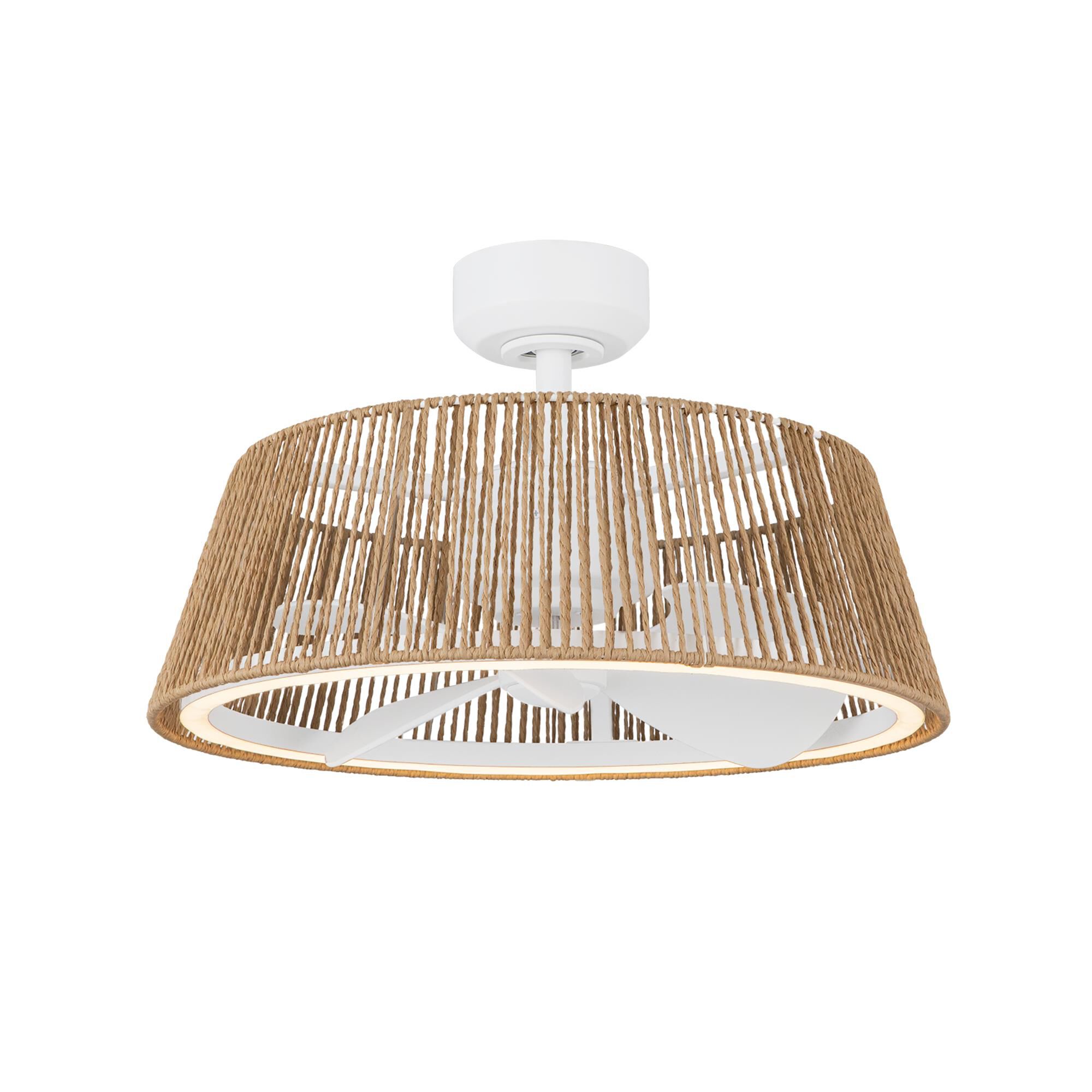 Kuzco Lighting Isla 24 Inch Ceiling Fan with Light Kit - CF41424-WH/BR-5CCT