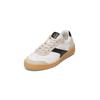 Sneaker MARC O'POLO "aus edlem Rindleder", Damen, Gr. 38, weiß (weiß, schwarz), Obermaterial: 100% Leder (Rind), unifarben, casual, Schuhe Retrosneaker, Topseller