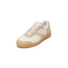 Sneaker MARC O'POLO "aus edlem Rindleder", Damen, Gr. 39, weiß cotton, light dusty sand, Obermaterial: 100% Leder (Rind), unifarben, casual, Schuhe Retrosneaker, Topseller