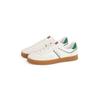 Sneaker TOMMY JEANS "THE GREENWICH LEATHER", Herren, Gr. 45, grün (ivory, grün), Veloursleder, sportlich, Schuhe, Freizeitschuh, Halbschuh, Schnürschuh mit kontrastfarbenen Details