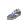 Sneaker MARC O'POLO "aus Denim", Damen, Gr. 37, denim, natural cotton, Obermaterial: 100% Baumwolle, unifarben, Schuhe Retrosneaker