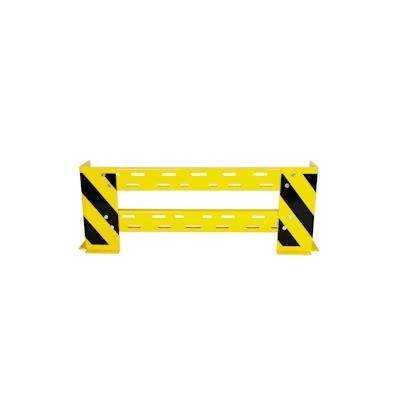 Rammschutzplanke variable 100-115 cm + 2 Rammschutzecken 400x160x6 mm + 8 Dübel (SET= 6 Stück) SZAGATO Rammschutz Balken Regal Anfahrschutz Regale Image