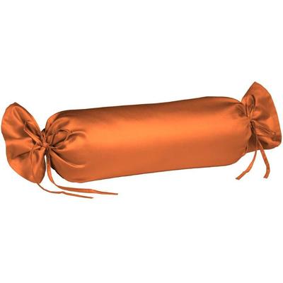 Nackenrollenbezug FLEURESSE "Colours", orange (terrakotta), B:15cm L:40cm, Mako-Satin, Obermaterial: 100% Baumwolle, Kissenbezüge, Mako Satin, glänzend, glatt, Premium Qualität Image