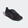 Fußballschuh ADIDAS PERFORMANCE "PREDATOR LEAGUE FOLD-OVER TONGUE FG/MG", Gr. 43, core schwarz, grau four, lucid rot, Synthetik, sportlich, Schuhe
