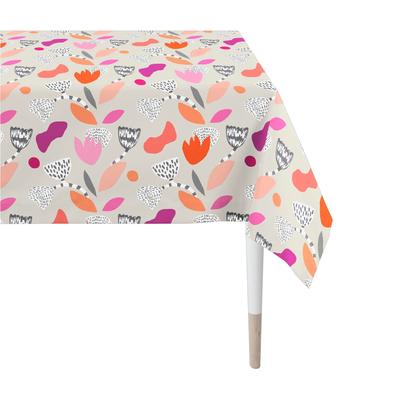 Tischdecke APELT "3807", pink (pink, grau), B:200cm L:140cm, Baumwolle, Polyester, Tischdecken