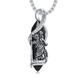 Seiyang St Christopher Necklace 925 Sterling Silver Black Obsidian Saint Christopher Pendant Healing Crystal St.Christopher Necklace Amulet Protection Jewellery for Men Women