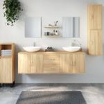Maisonchic - Ensemble de meubles salle de bain 7 pcs, Mobiliers de salle de bain chêne bois