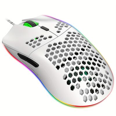 TEMU Hxsj Rgb Gaming Mouse - Wired, 6 Programmable Buttons, , Optical Sensor For Pc And Laptop Image