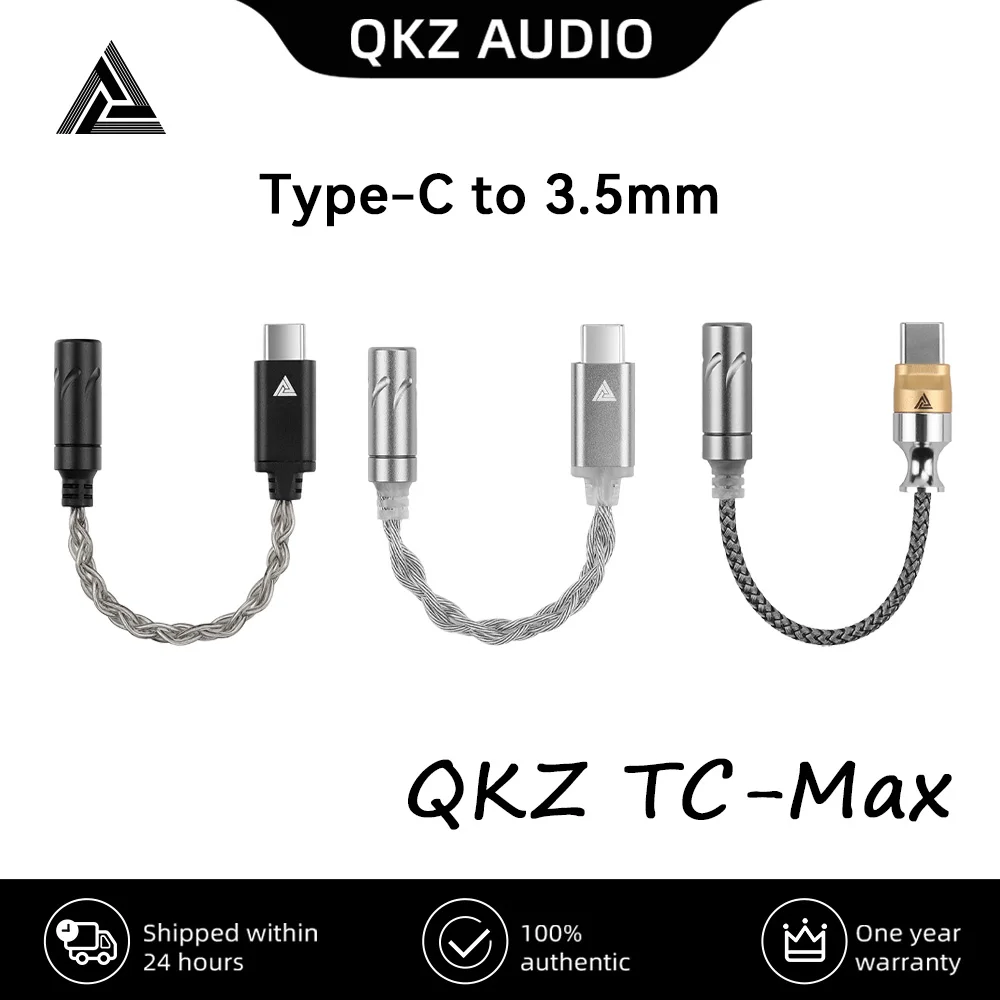 QKZ TC-MAX HIFI DAC Kopfhörerverstärker USB Typ C auf 3,5 mm Headset-Buchse Audio-Adapter 32bit 384 kHz Digital-Decoder AUX-Konverter Image