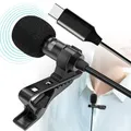 Mini microfono a condensatore da 3,5 mm USB Lavalier Clip Microfono professionale per PC portatile Tipo C Micro microfono cablato per smartphone