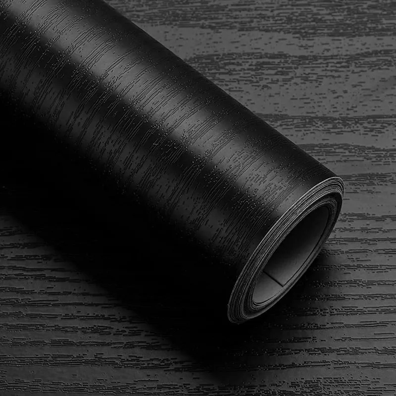 50 cm breite PVC-Tapete mit Holzmaserung für Tür, Kleiderschrank, Schrank, Tisch, Möbel, wasserdicht, selbstklebende Aufkleber, Heimdekoration, Folie Image