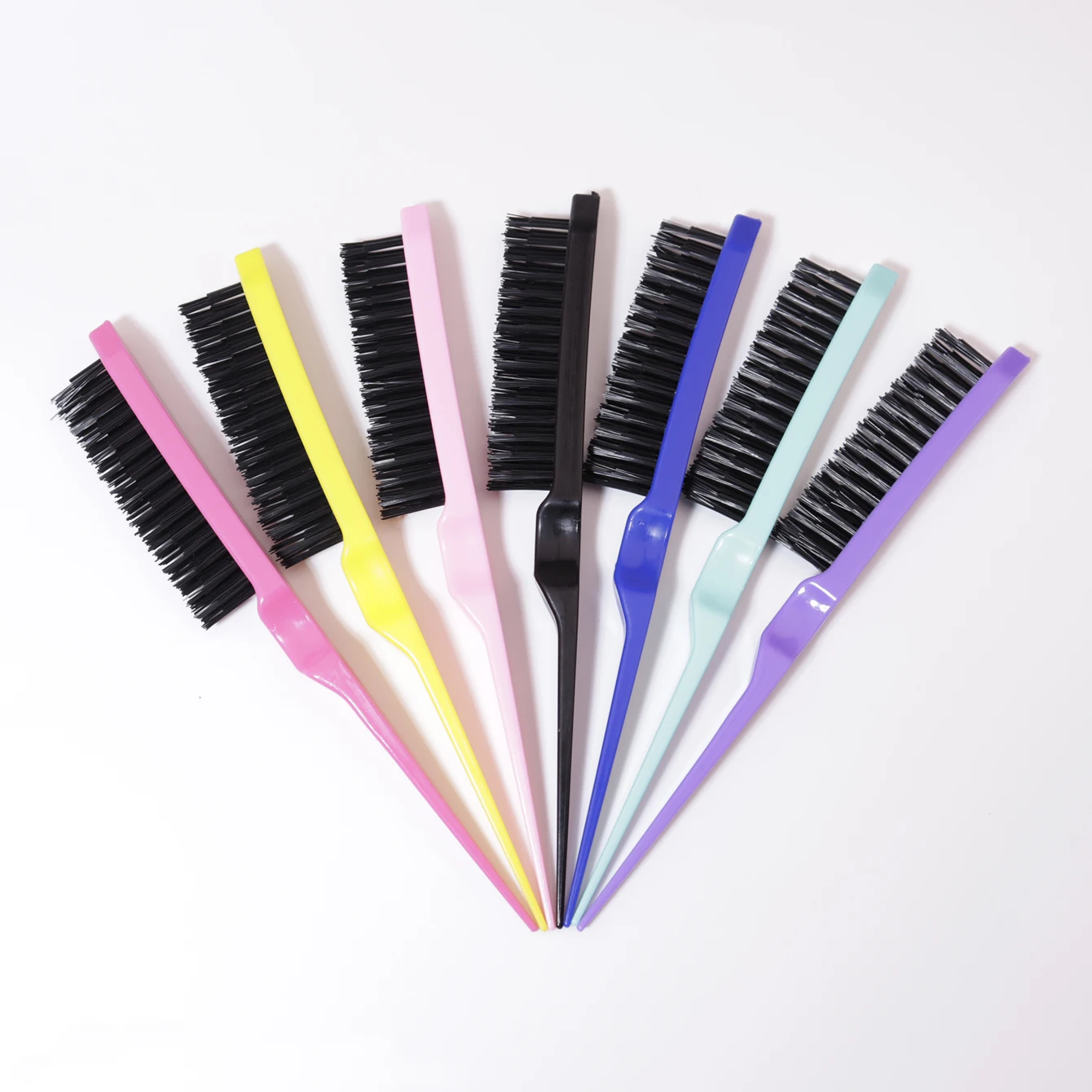 Spazzola per coda di topo da 1/7 pezzi, per pettinare la schiena, volumizzare le radici e massaggio del cuoio capelluto, strumento per lo styling dei capelli, speciale per parrucche di capelli veri