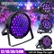 D2 LED lumières de scène Par lumière de scène violette DJ Disco UV lumière noire Par lumière son