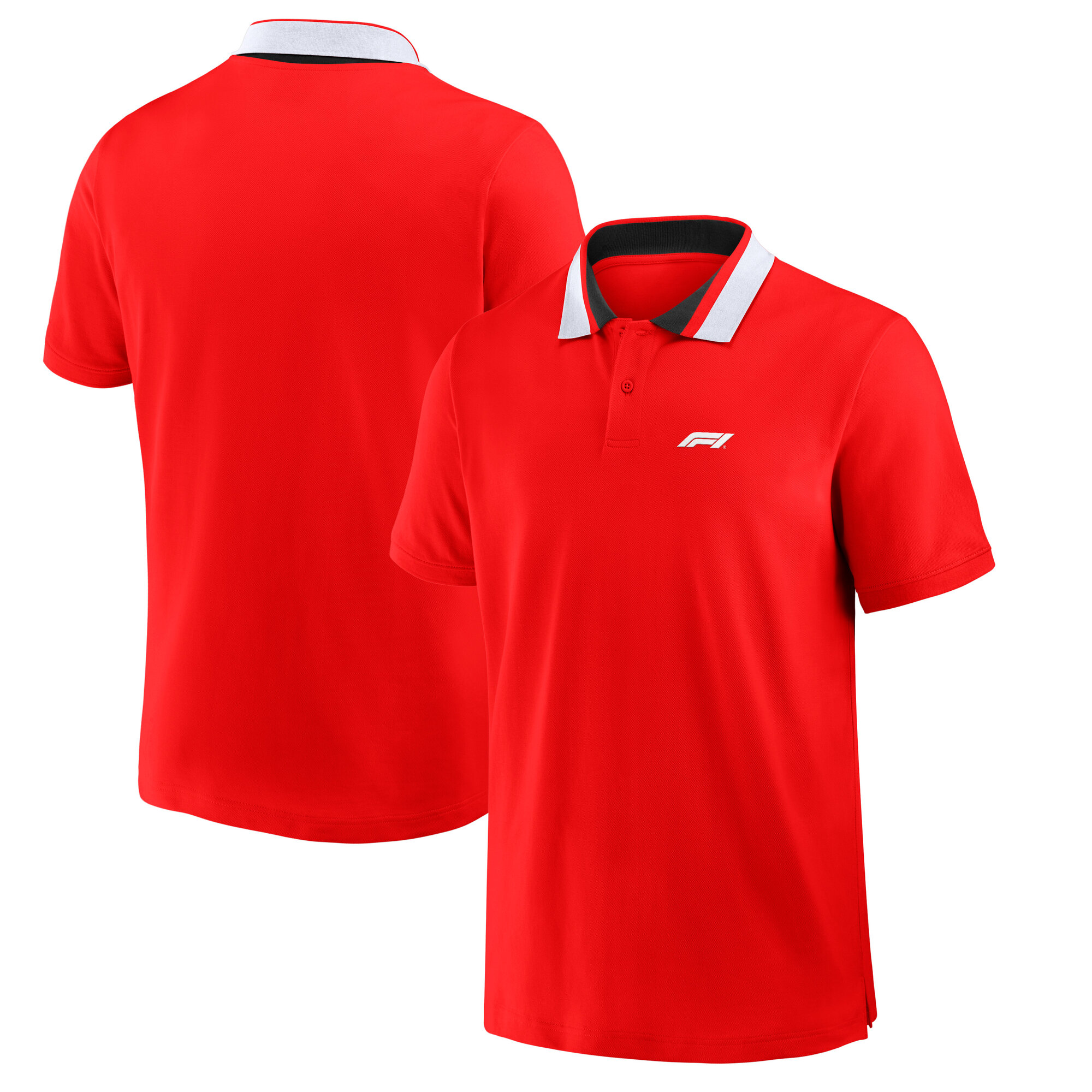 Formula 1 Essentials Piqué-Poloshirt mit Streifen - Rot Image