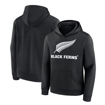 Black Ferns Primary Logo Grafik Hoodie - Schwarz - Kinder Image