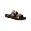 Sandalette ROXY "Porto", Gr. 9(40), schwarz-weiß (schwarz, weiß), Obermaterial: 60% Kunstharz, 40% Baumwolle / Futter: N/A / Außensohle: 100% TPR, Schuhe Pantolette