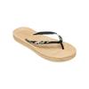 Sandale ROXY "South Beach", Gr. 7(37), blau (schwarz print), Obermaterial: 98% Synthetikmaterial, 2% Metall / Futter: Synthetikmaterial / Außensohle: Moosgummi, Schuhe