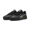 Sneaker PUMA "Carina 3.0 Snake Chic Damen", Gr. 40, schwarz (schwarz gold), Obermaterial: Textil, Kuhleder, Synthetik; Futter: Textil; Innensohle: Textil; Laufsohle: Gummi, Schuhe